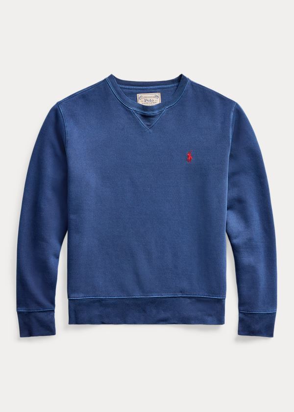 Sudaderas Polo Ralph Lauren Hombre Azul Marino - Garment-Dyed Fleece - BCUEH9657